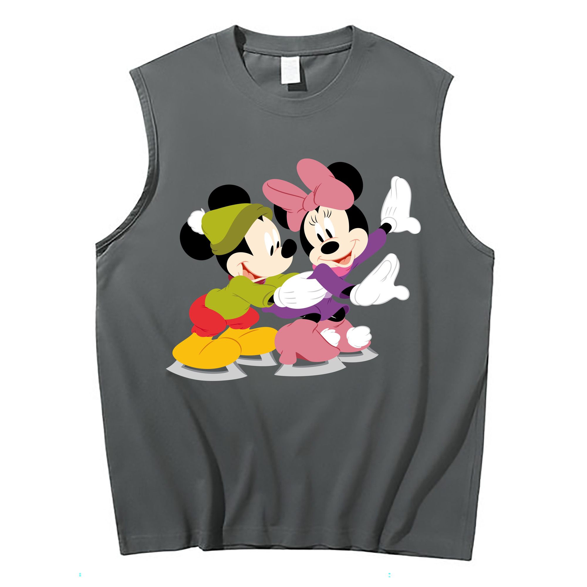 ミッキーマウス Mickey Mouse コットン100％タンクトップ（フロントプリント）